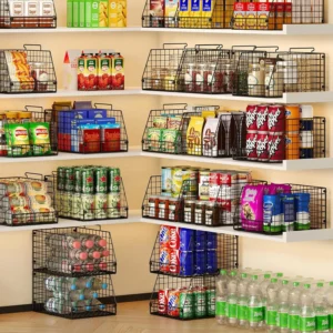 5-Pack XXL Stackable Wire Baskets