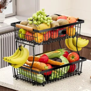 Stackable Kitchen Storage Basket Rack